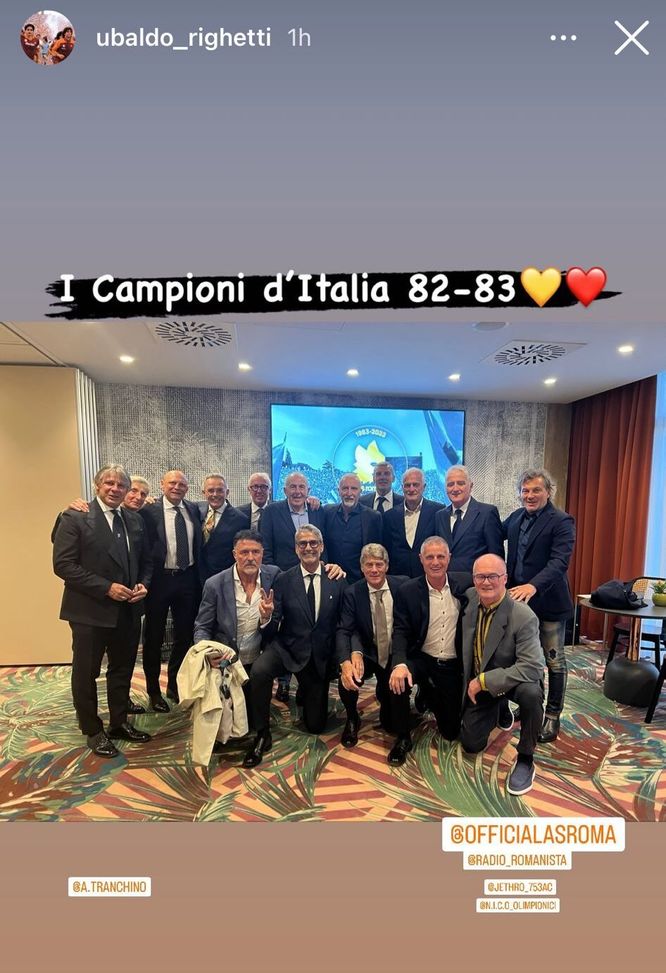 Roma, i campioni dell’83 si ritrovano insieme: domani l’omaggio dell’Olimpico- immagine 2