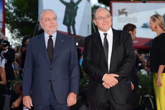 Aurelio De Laurentiis e Carlo Verdone (Photo by Ian Gavan/Getty Images) roma napoli de laurentiis verdone