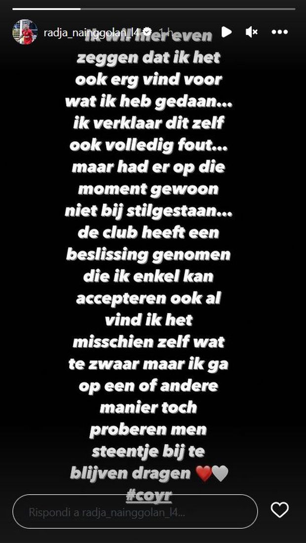 Instagram @radja_nainggolan_l4 Nainggolan pizzicato a fumare in panchina: l’Antwerp lo sospende a tempo indeterminato- immagine 3