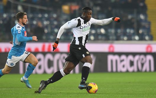  UDINE, ITALY - DECEMBER 07: Stefano Okaka of Udinese Calcio in action during the Serie A match between Udinese Calcio and SSC Napoli at Stadio Friuli on December 7, 2019 in Udine, Italy. (Photo by Alessandro Sabattini/Getty Images) 