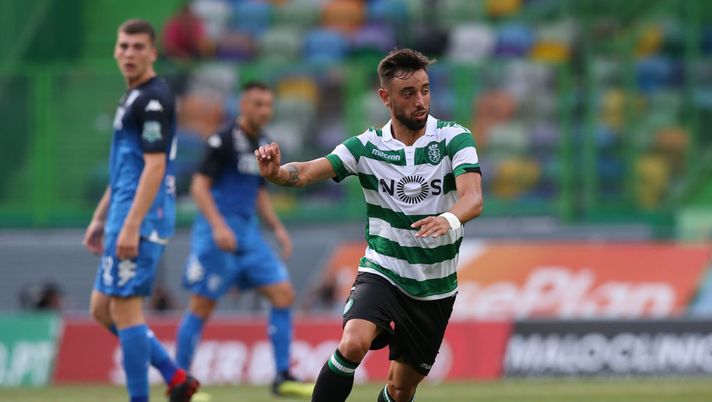 LISBON, PORTUGAL - AUGUST 5: Bruno Fernandes of Sporting CP in action during the Pre-Season Friendly match between Sporting CP and Empoli FC at Estadio Jose Alvalade on August 5, 2018 in Lisbon, Portugal. (Photo by Gualter Fatia/Getty Images) LISBON, PORTUGAL - AUGUST 5: Bruno Fernandes of Sporting CP in action during the Pre-Season Friendly match between Sporting CP and Empoli FC at Estadio Jose Alvalade on August 5, 2018 in Lisbon, Portugal. (Photo by Gualter Fatia/Getty Images)