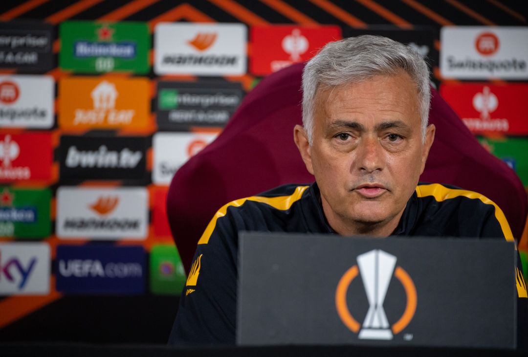 Roma, la conferenza stampa di Mourinho e Spinazzola – FOTO GALLERY - immagine 26