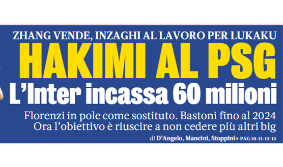 La Gazzetta su Hakimi