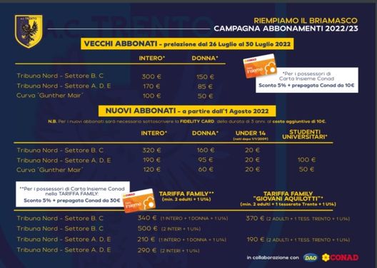 Trento, presentata campagna abbonamenti 2022/23. Le novità- immagine 2