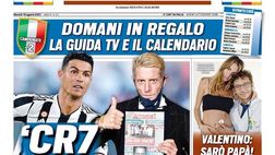 Prima Pagina, Tuttosport: “CR7 è della Juve. E Khaby presenta Locatelli“