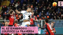 VIDEO Genoa-Inter 0-0, la sintesi: D’Ambrosio prende la traversa. Sirigu è presente