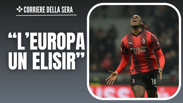 esultanza gol Rafael Leao AC Milan Milan-Rennes 3-0 Europa League 2023-2024