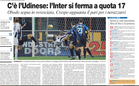 Accadde Oggi: 1/3/2007 Obodo in rovesciata fa festeggiare l’Udinese