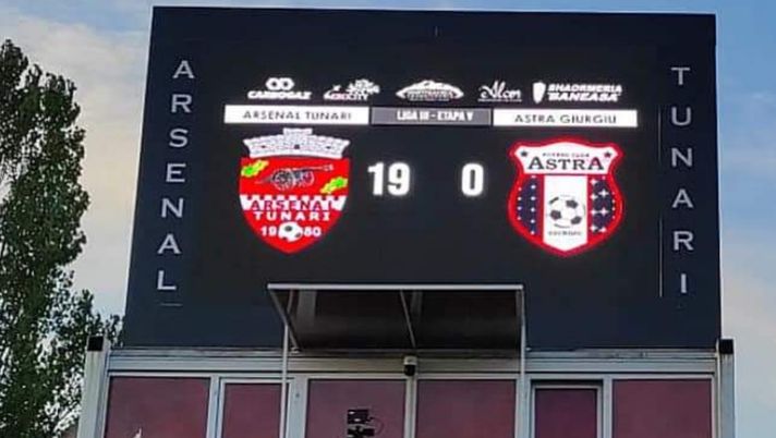 Nel 2016 l’Astra Giurgiu era campione di Romania: oggi perde 19-0 in terza serie! GOLEADA RUMENA