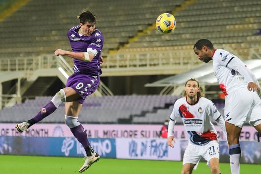 GERMOGLI PH: 23 GENNAIO 2021 FIRENZE STADIO ARTEMIO FRANCHI SERIE A FIORENTINA VS CROTONE NELLA FOTO GOL ED ESULTANZA VLAHOVIC GERMOGLI PH: 23 GENNAIO 2021 FIRENZE STADIO ARTEMIO FRANCHI SERIE A FIORENTINA VS CROTONE NELLA FOTO GOL ED ESULTANZA VLAHOVIC