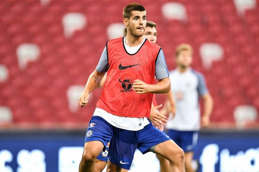 Alvaro Morata si allena col Chelsea Alvaro Morata si allena col Chelsea