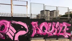 FOTO Palermo: il murales “SIAMO AQUILE” sul piazzale Cestmir Vycpálek del Barbera