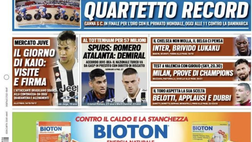 Prima Pagina, Tuttosport: “Il giorno di Kaio Jorge. Spurs-Romero, Atalanta-Demiral”