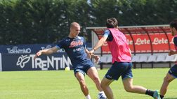 FOTO Ostigard, primo allenamento col Napoli: è già in sintonia coi compagni