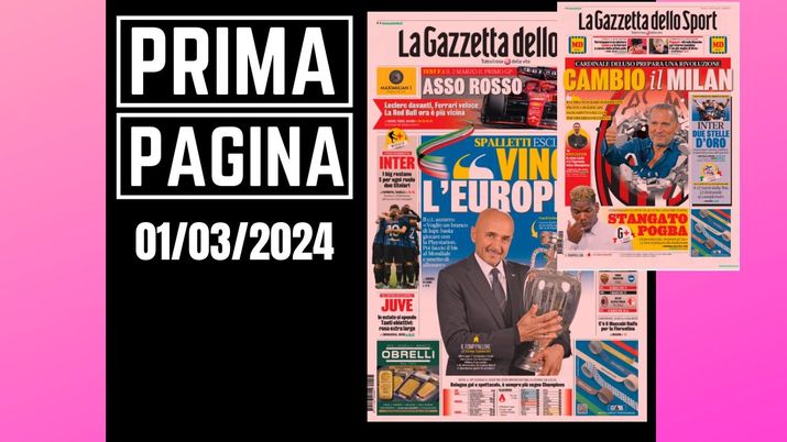 Prima pagina Gazzetta dello Sport: Milan, Cardinale deluso. Rivoluzione