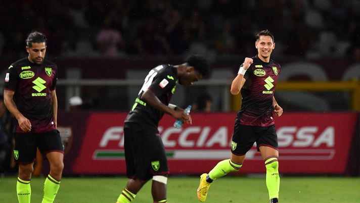 TURIN, ITALY - AUGUST 06: Sasa Lukic of Torino FC celebrates the opening goal during the Coppa Italia match between Torino FC and Palermo at Olimpico Stadium on August 6, 2022 in Turin, Italy. (Photo by Valerio Pennicino/Getty Images) Tuttosport: “Cosa succede ora per Lukic, dalle scuse alle possibili offerte” - immagine 1