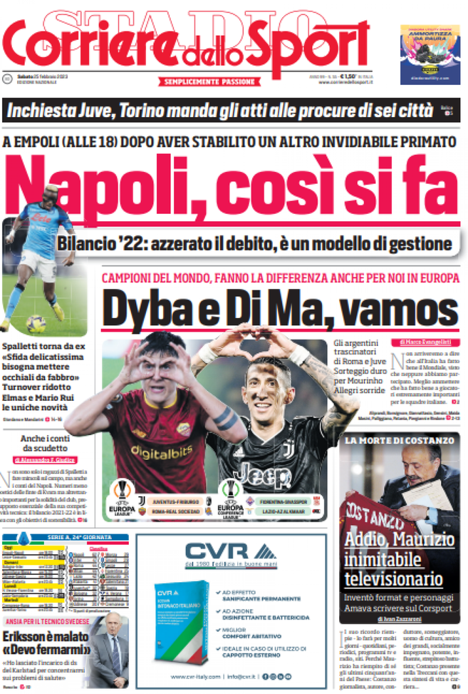 EDICOLA CDS – Napoli, così si fa: azzerato il debito, è un modello di gestione - immagine 1