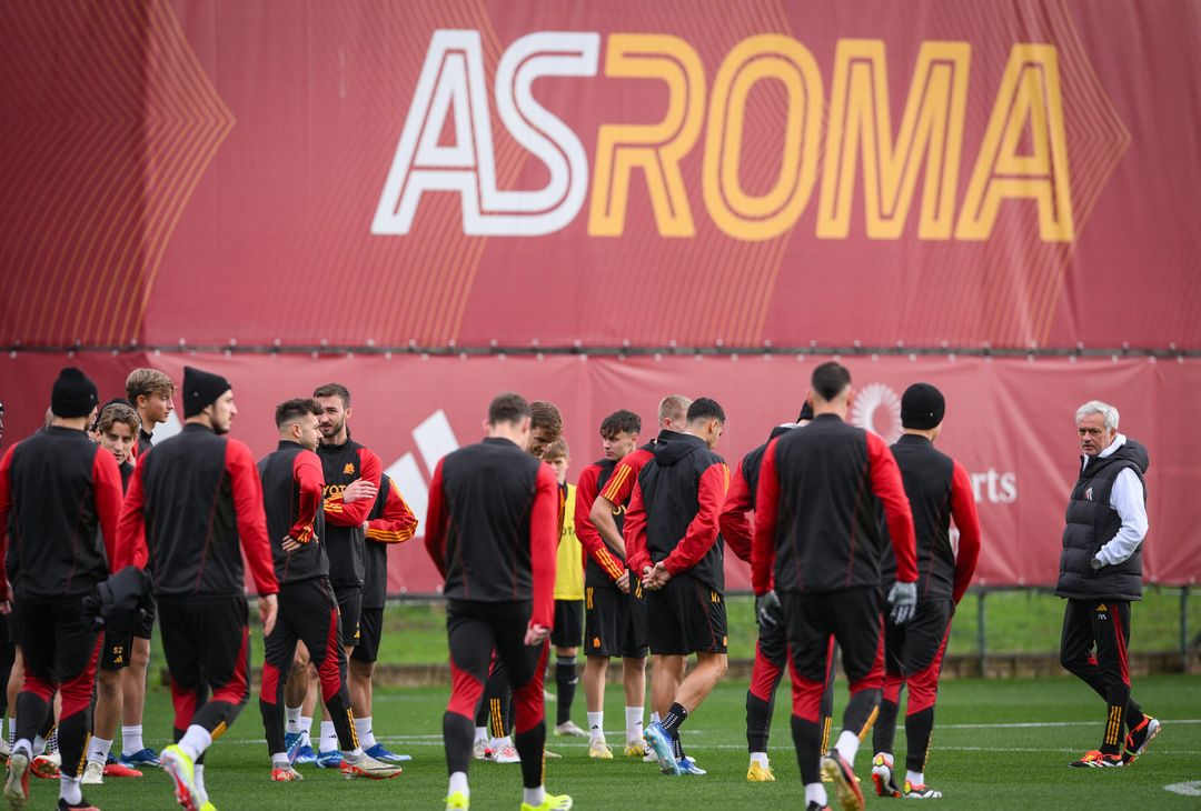 Roma, la rifinitura alla vigilia dell’Atalanta – FOTOGALLERY - immagine 22
