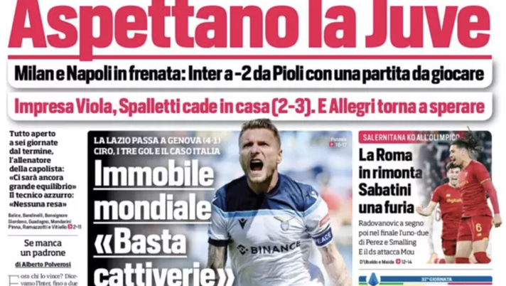 Prima Pagina, Corriere dello Sport: “Milan e Napoli in frenata, aspettano la Juve”  prima pagina