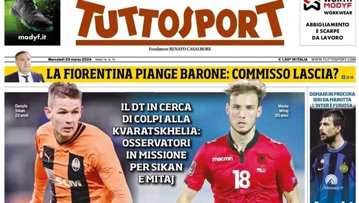 PRIMA PAGINA TUTTOSPORT OGGI: “Acerbi alle strette, l’Inter è furiosa” - immagine 1