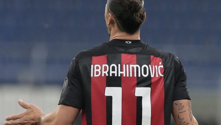 Zlatan Ibrahimovic (attaccante AC Milan) durante Milan-Verona (Serie A 2020-2021) | AC Milan News (Getty Images) 