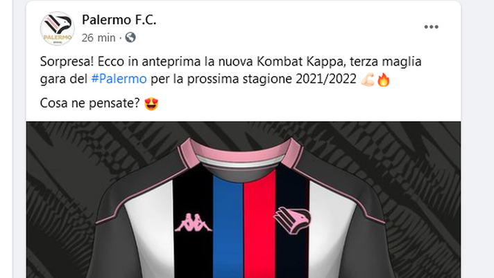 Palermo F.C., nuova maglia con il rossazzurro del Catania. Ma è un pesce  d'aprile - 98zero