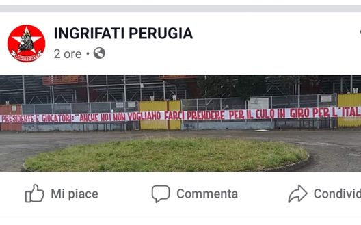 La pagina Facebook del Perugia urla come Cosmi 