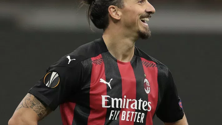 Zlatan Ibrahimovic (attaccante AC Milan) durante Milan-Sparta Praga 3-0 (Europa League 2020-2021) | AC Milan News (Getty Images)