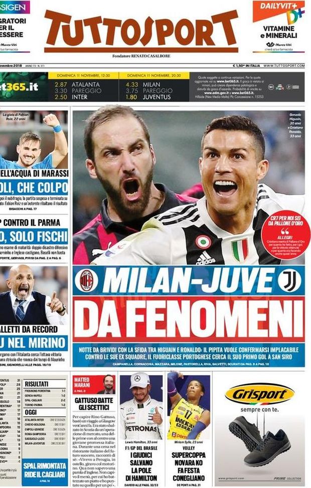 Prima Pagina, Tuttosport: “Milan-Juve da fenomeni. Napoli, che colpo. Toro, solo fischi. Spalletti da record…” Prima Pagina, Tuttosport: “Milan-Juve da fenomeni. Napoli, che colpo. Toro, solo fischi. Spalletti da record…”