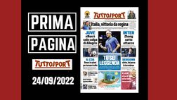 Prima pagina Tuttosport: “Italia, vittoria da regina”