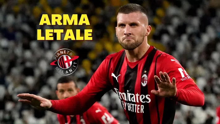 Ante Rebic (attaccante AC Milan) qui durante Juventus-Milan 1-1 (Serie A 2021-2022) | News (Getty Images)