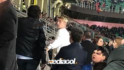 FOTO Palermo, un tifoso in più per i rosanero: La Gumina presente in tribuna