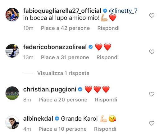 Il saluto degli ex compagni Il saluto degli ex compagni