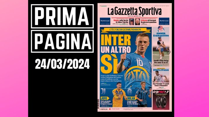 Prima pagina Gazzetta dello Sport: Milan, De Ketelaere. Tesoro in prestito