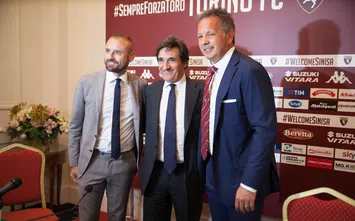  Petrachi, Cairo e Mihajlovic alla presentazione del tecnico serbo