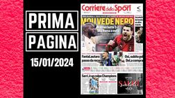 Prima pagina Corriere dello Sport: il Milan batte 3-1 una Roma a metà
