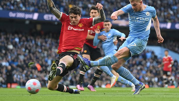 (Photo by Michael Regan/Getty Images) STATS DE BRUYNE NEI DERBY DI MANCHESTER