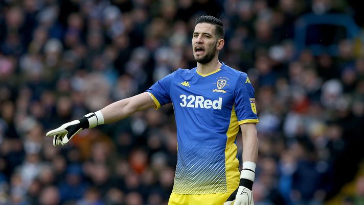 LEEDS, ENGLAND - FEBRUARY 22:  Kiko Casilla of Leeds United in action during the Sky Bet Championship match between Leeds United and Reading at Elland Road on February 22, 2020 in Leeds, England. (Photo by Nigel Roddis/Getty Images) 