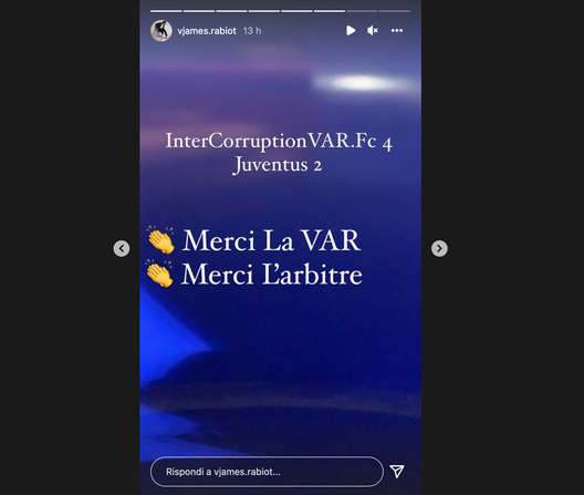 Il fratello di Rabiot sbotta sui social: “InterVAr4-Juventus 2: grazie arbitro”- immagine 2