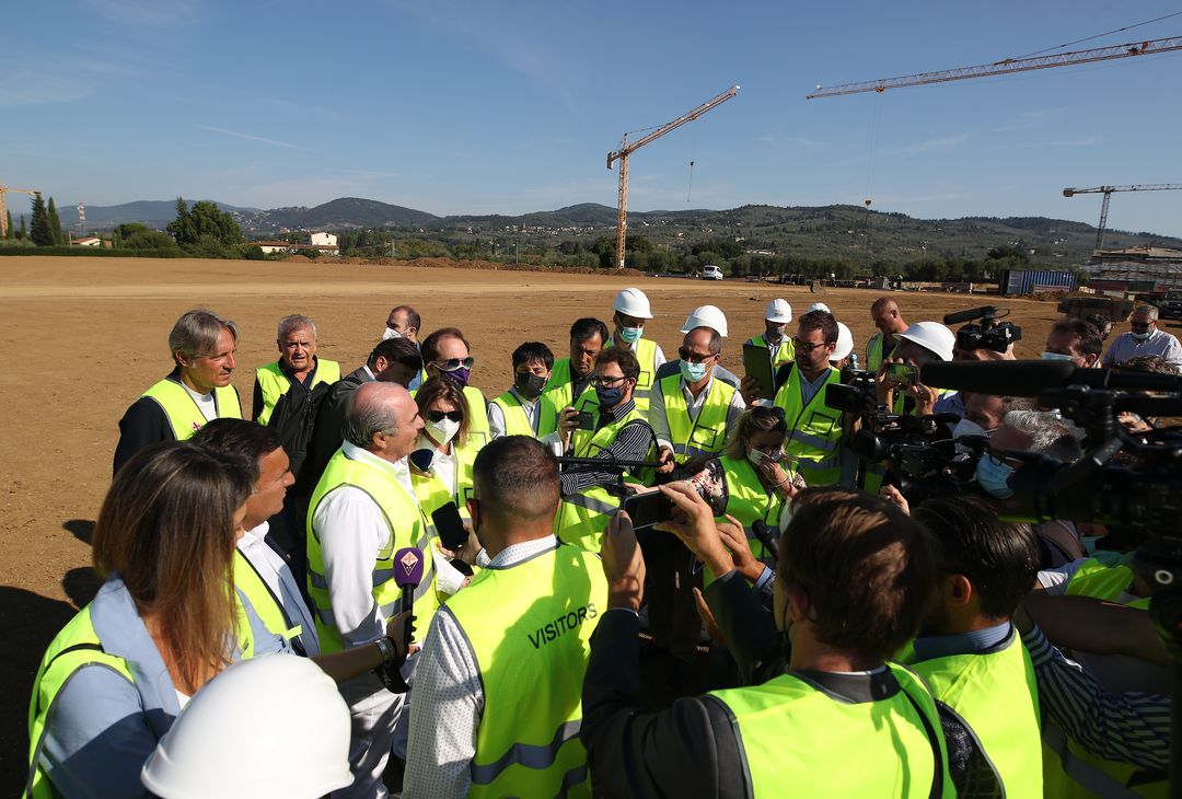  7 Agosto 2021 Bagno a Ripoli, cantiere Viola Park, visita della strampa. 