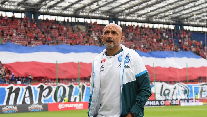 KRAKOW, POLAND - AUGUST 04: Luciano Spalletti of Napoli during the Pre-Season Frienldy match between Wisla Krakow and SSC Napoli at  on August 04, 2021 in Krakow, Poland. (Photo by SSC NAPOLI/SSC NAPOLI via Getty Images) 
