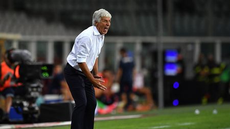 TURIN, ITALY - AUGUST 21: Atalanta BC head coach Gian Piero Gasperini reacts during the Serie A match between Torino FC and Atalanta BC at Stadio Olimpico di Torino on August 21, 2021 in Turin, Italy. (Photo by Valerio Pennicino/Getty Images) TURIN, ITALY - AUGUST 21: Atalanta BC head coach Gian Piero Gasperini reacts during the Serie A match between Torino FC and Atalanta BC at Stadio Olimpico di Torino on August 21, 2021 in Turin, Italy. (Photo by Valerio Pennicino/Getty Images)