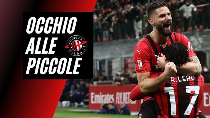 Milan, l'esultanza di Giroud e di Leao: ora bisogna fare meglio con le piccole (credits: Getty images) Milan Giroud Leao