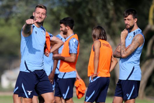 Lazio in allenamento Lazio in allenamento