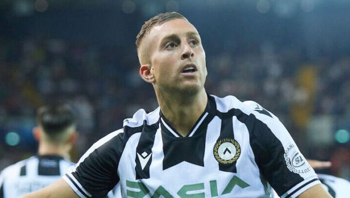 UDINE, ITALY - SEPTEMBER 04: Gerard Deulofeu of Udinese Calcio celebrates during the Serie A match between Udinese Calcio and AS Roma at Dacia Arena on September 04, 2022 in Udine, Italy. (Photo by Emmanuele Ciancaglini/Getty Images) Novità Deulofeu, il suo messaggio! Cioffi: “Ho una scommessa con lui. Gioca Okoye, Lovric, Pereyra…” - immagine 1