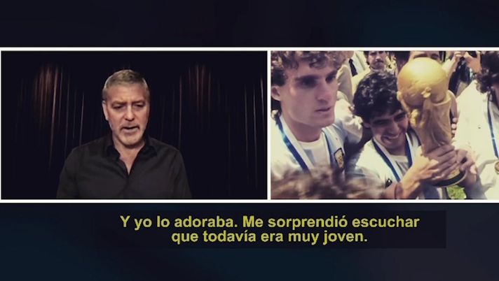 Clooney si emoziona per Diego Clooney si emoziona per Diego