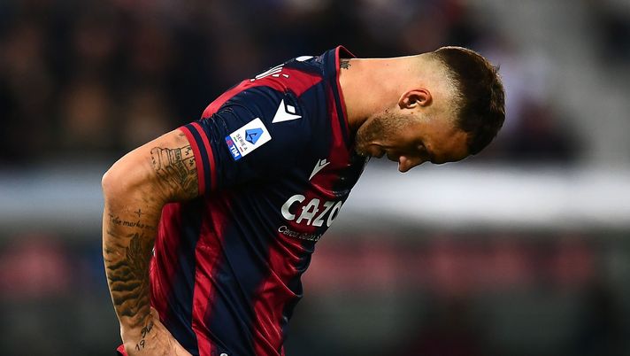 BOLOGNA, ITALY - NOVEMBER 12: Marko Arnautovic of Bologna FC reacts during the Serie A match between Bologna FC and US Sassuolo at Stadio Renato Dall'Ara on November 12, 2022 in Bologna, Italy. (Photo by Alessandro Sabattini/Getty Images) Cabral, Arnautovic e il “No!” di Sartori: il retroscena che potrebbe ripetersi - immagine 1