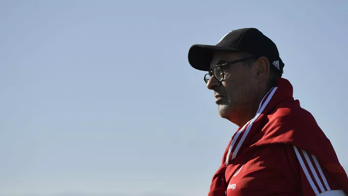 Sarri in allenamento