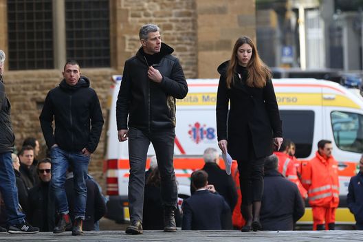 FLORENCE, ITALY - MARCH 08: Francesco Toldo ahead of a funeral service for Davide Astori on March 8, 2018 in Florence, Italy. The Fiorentina captain and Italy international Davide Astori died suddenly in his sleep aged 31 on March 4th, 2018. (Photo by Gabriele Maltinti/Getty Images) 