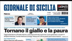 Prima Pagina, Giornale di Sicilia: “Tornano il giallo e la paura”